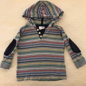 Hanna Andersson, multi stripe pullover 3T